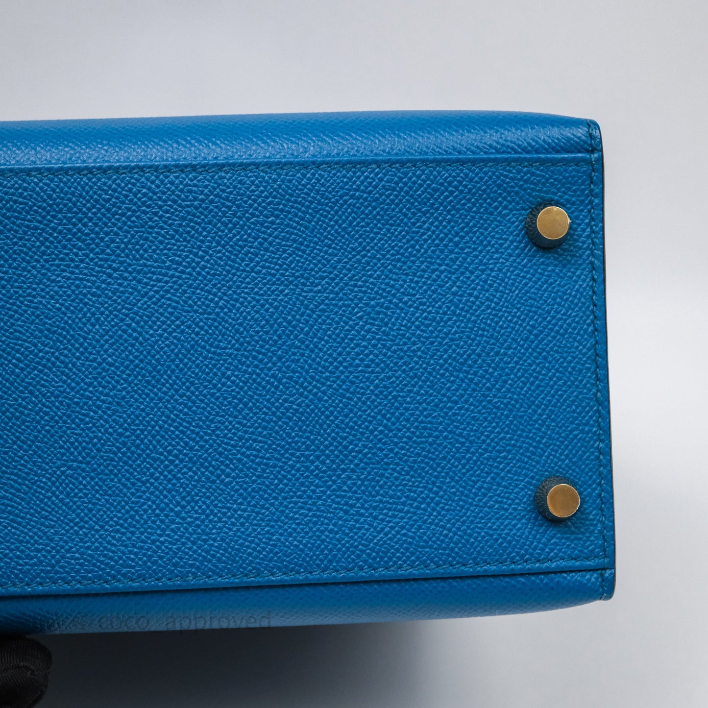 Hermès Kelly 28 Blue Epsom Gold Hardware