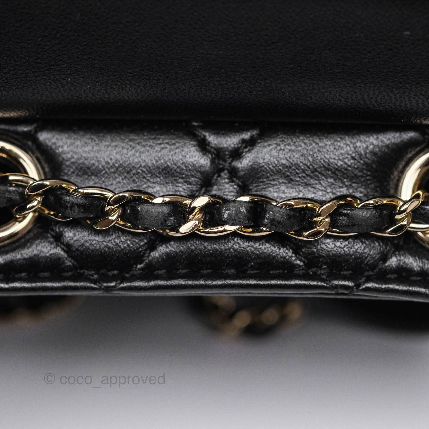 Chanel Small Duma Drawstring Backpack Black Lambskin Gold Hardware