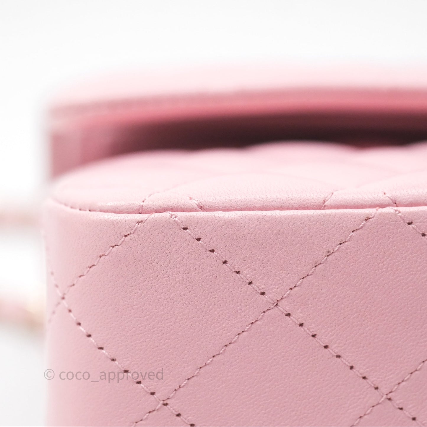 Chanel Classic M/L Medium Flap Quilted Pink Lambskin Gold Hardware