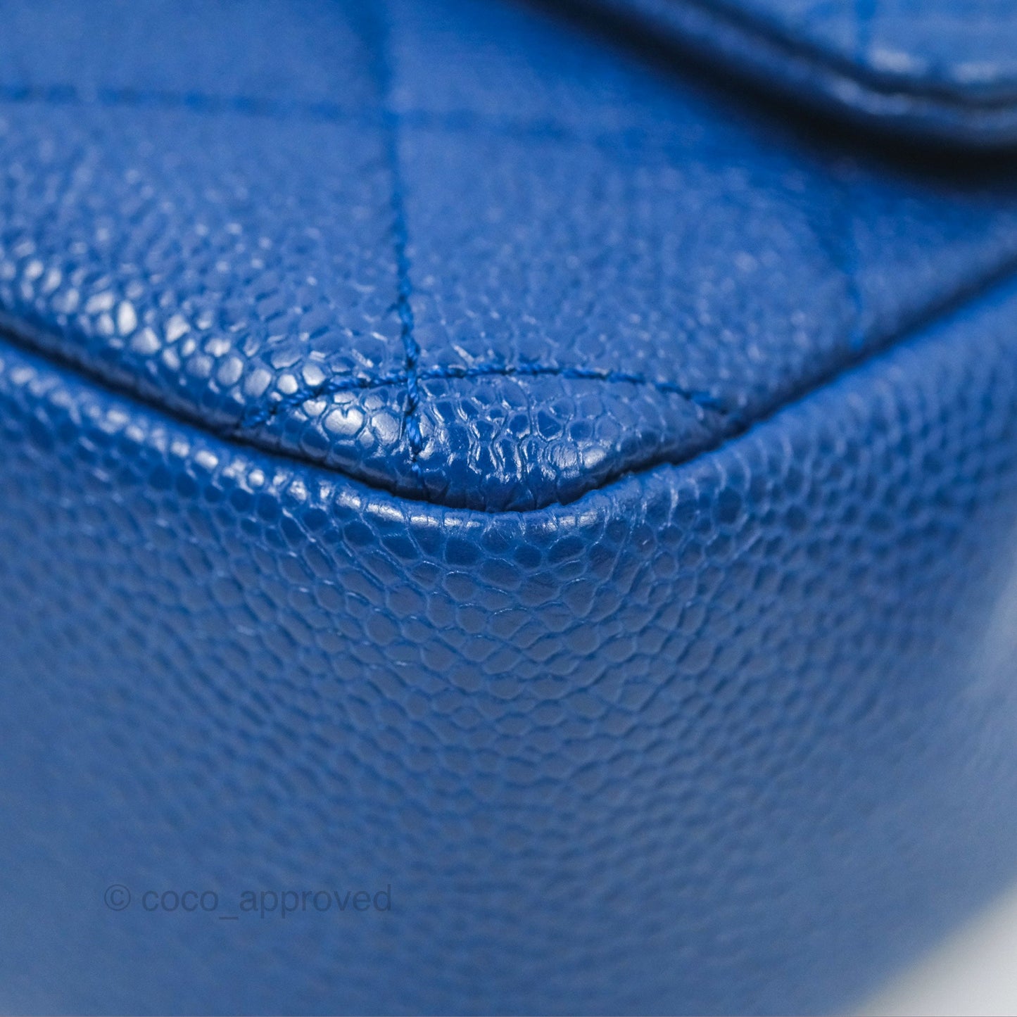 Chanel Quilted Mini Square Flap Bag Dark Blue Caviar Incognito