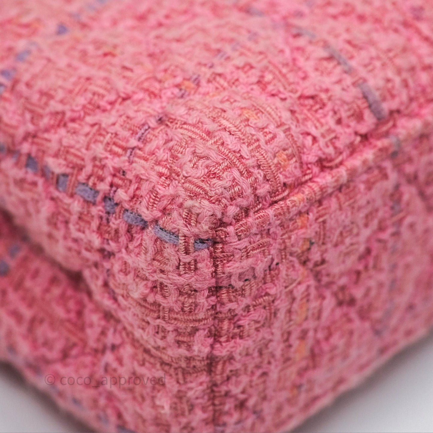 Chanel Kelly Bag Pink Tweed Aged Gold Hardware