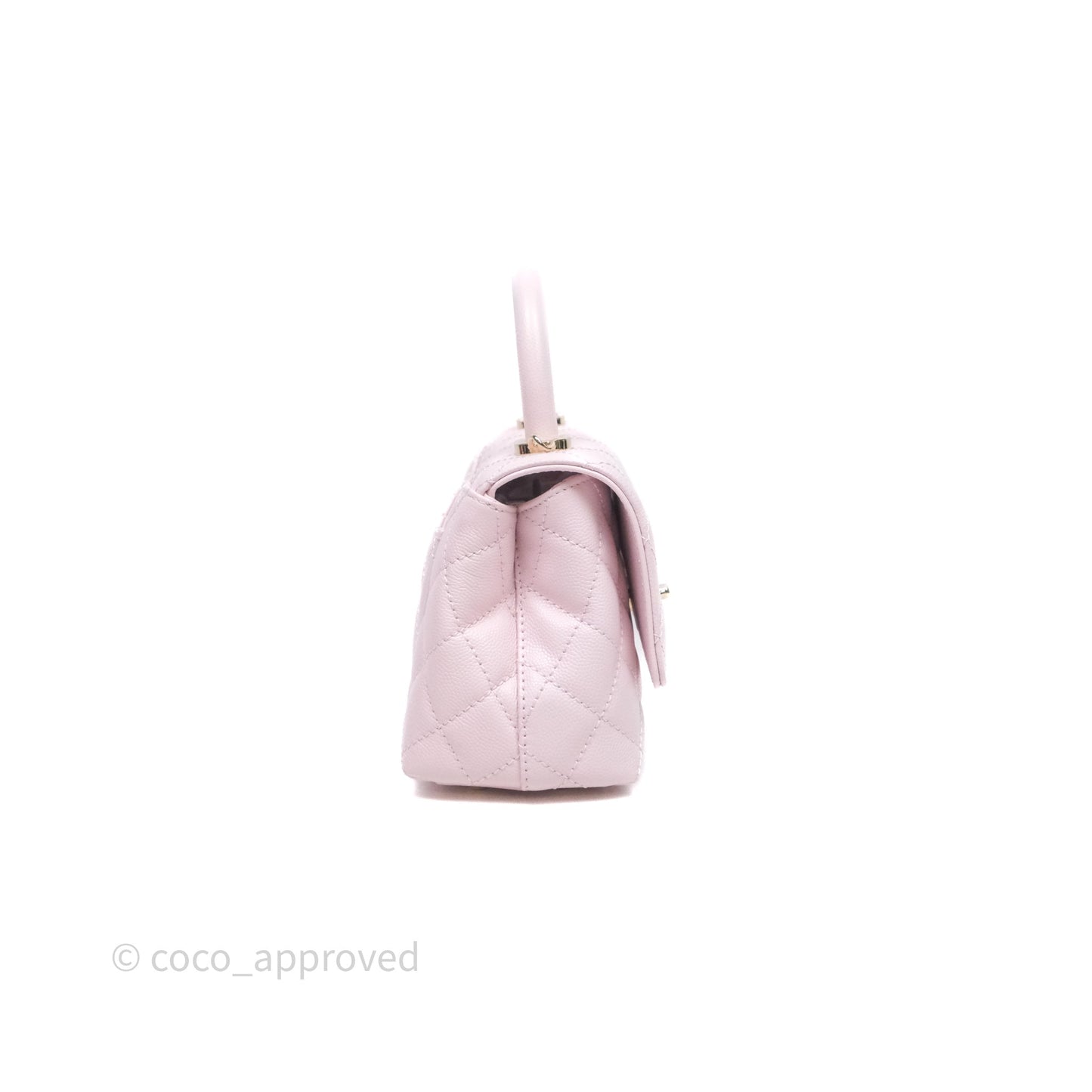 Chanel Mini Coco Handle Light Pink Caviar Gold Hardware