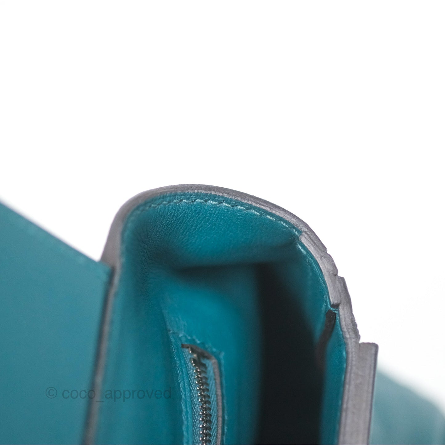 Hermès 24/24 21 Mini Vert Bosphore Evercolor Swift Palladium Hardware
