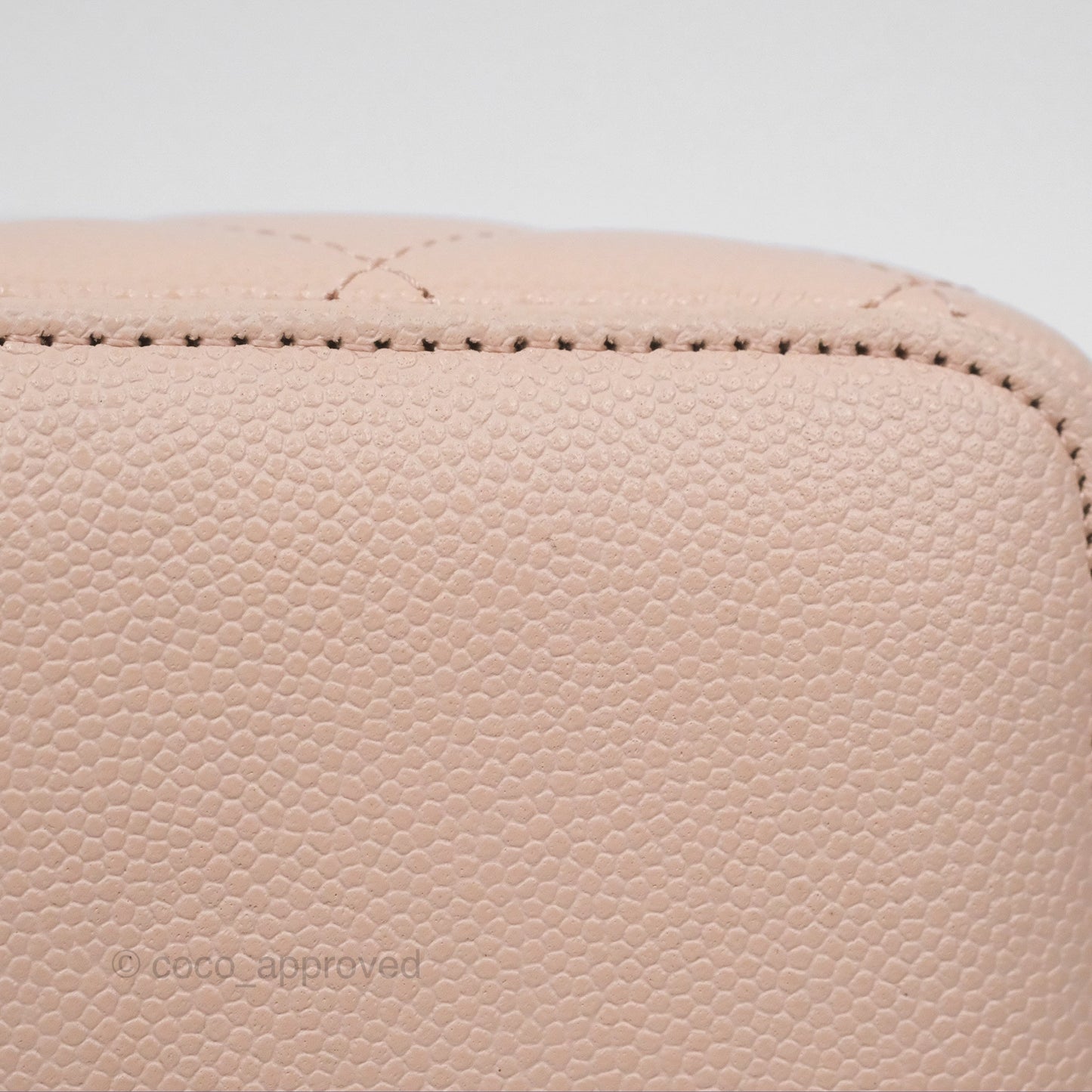 Chanel Vanity Rectangular With Chain Pink Caviar Gold Hardware