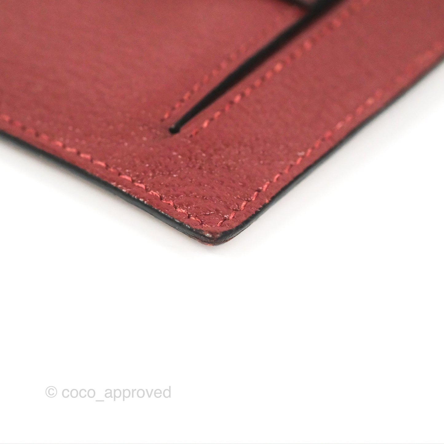 Hermès Kelly Pocket Compact Wallet Chevre Mysore Dark Red Gold Hardware