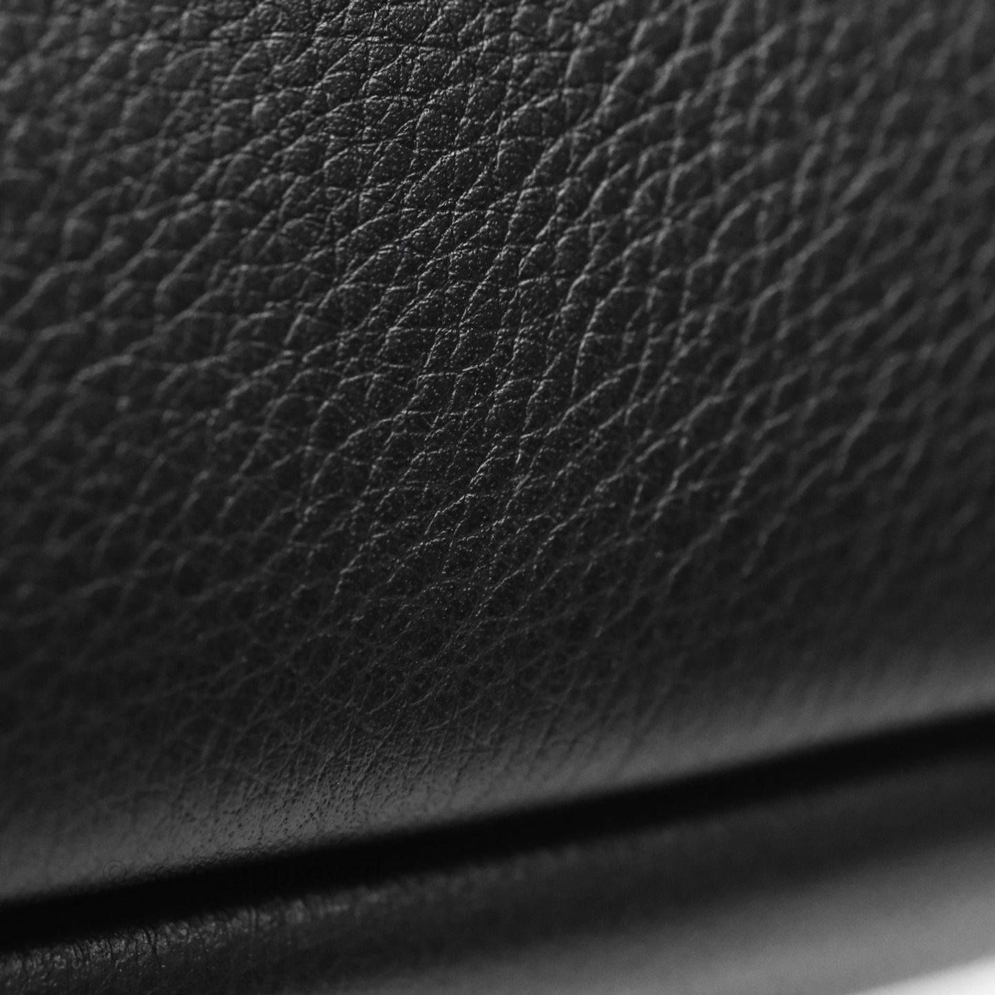 Saint Laurent LE 5 à 7 Supple Small Black Grained Leather Gold Hardware