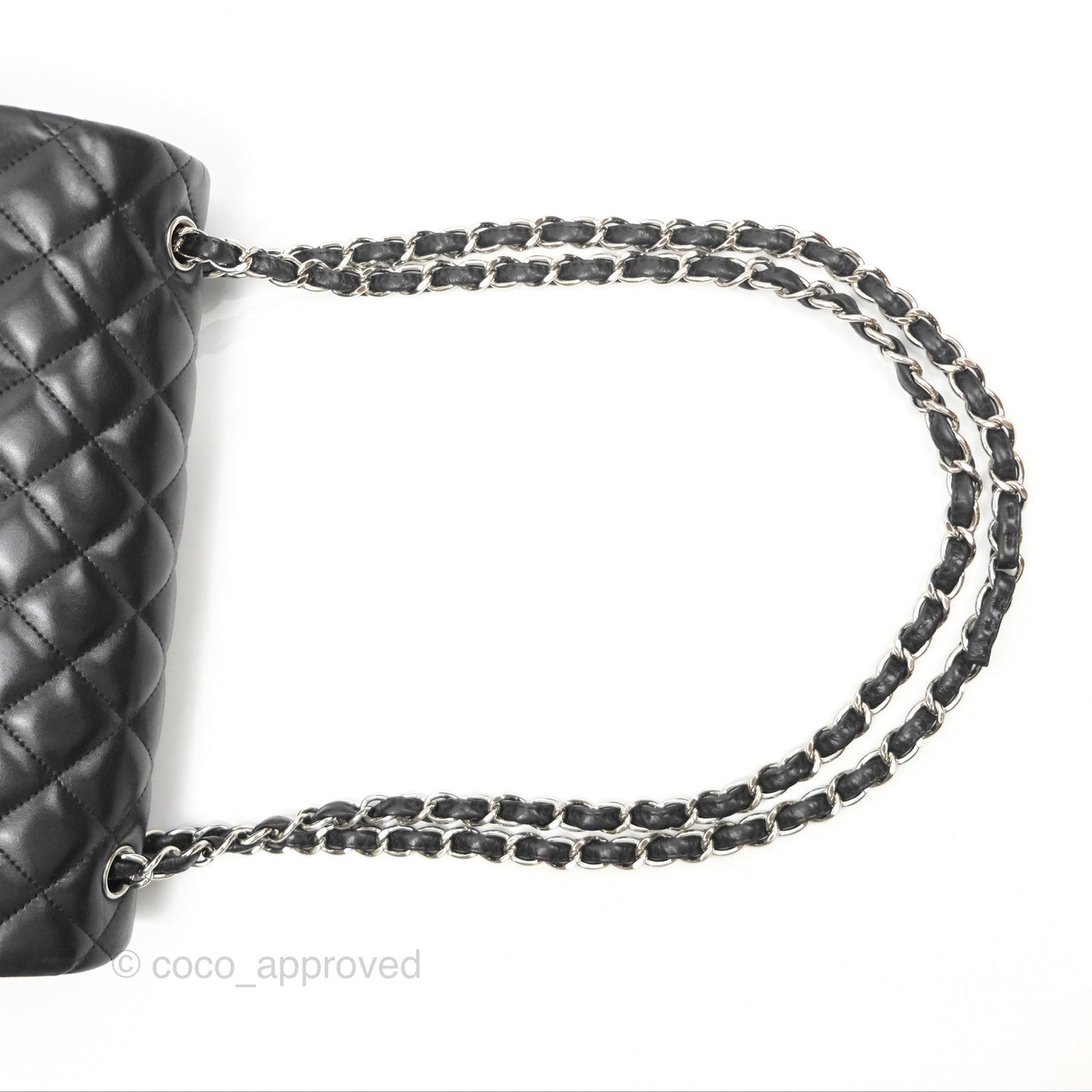 Chanel Jumbo Double Flap Black Lambskin Silver Hardware⁣⁣