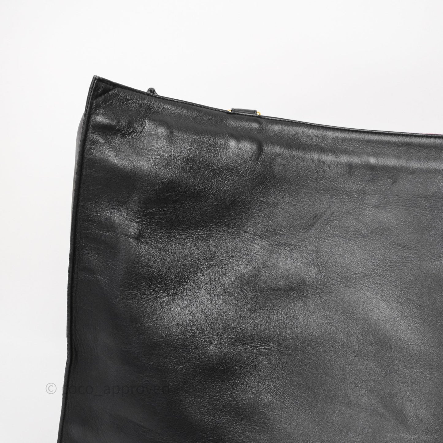 Chanel Vintage Shoulder Bag Black Calfskin Gold Hardware