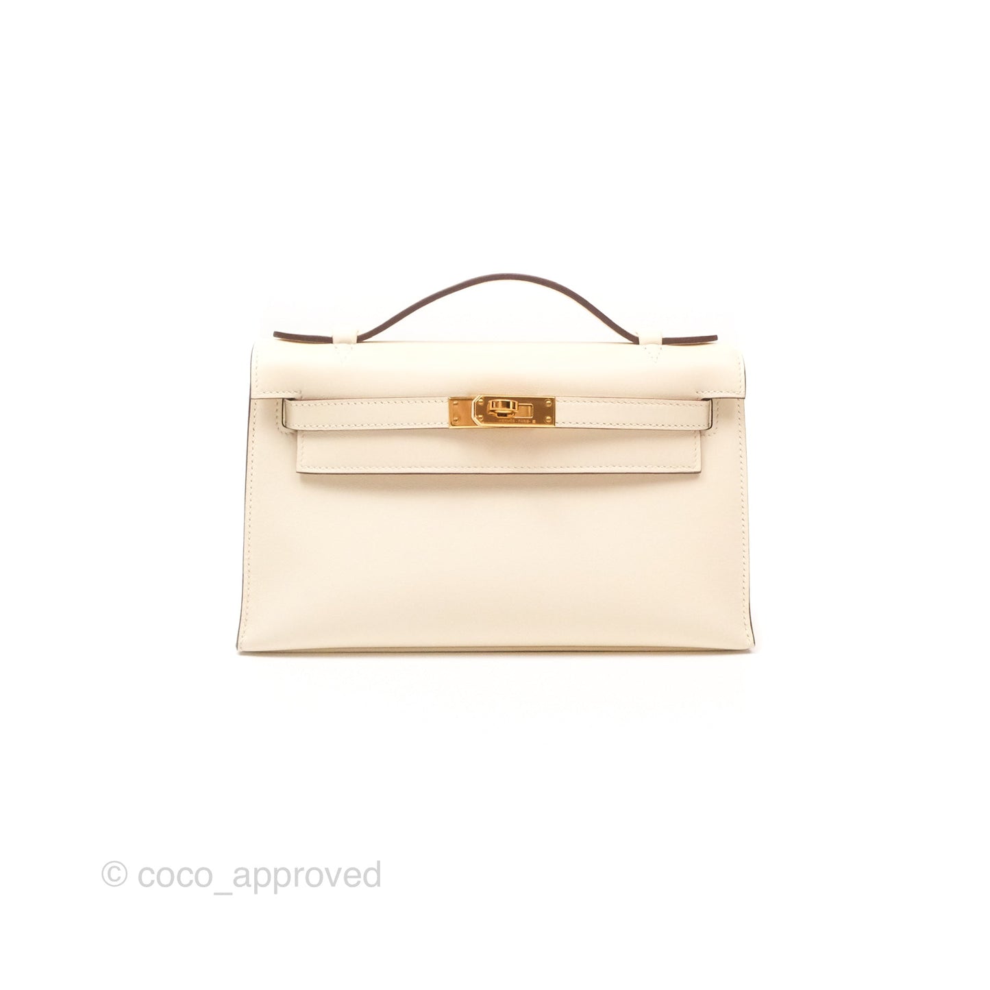 Hermès Kelly Mini Pochette Nata I2 Swift Gold Hardware