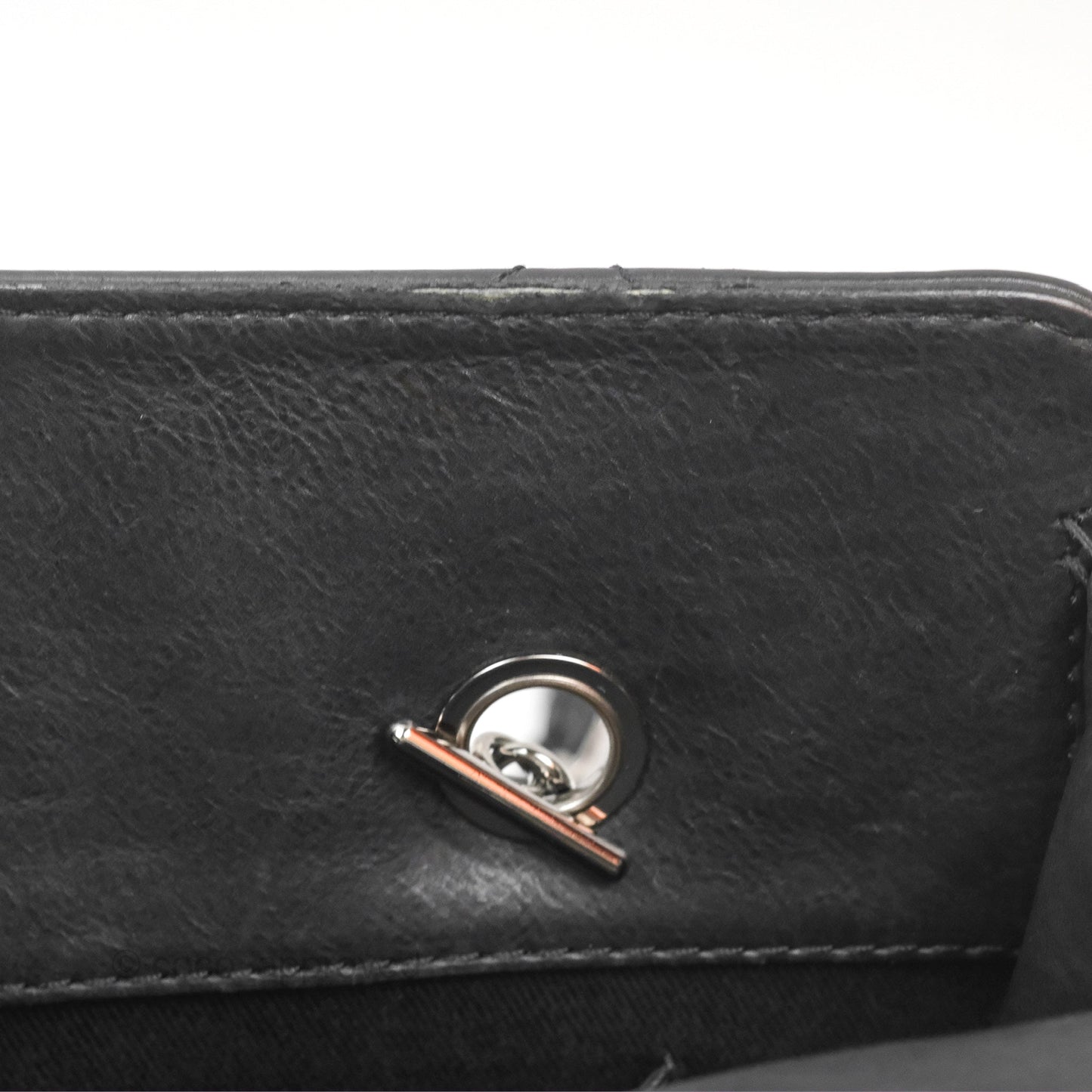 Chanel Large Hamptons Shopping Tote Black Washed Calfskin