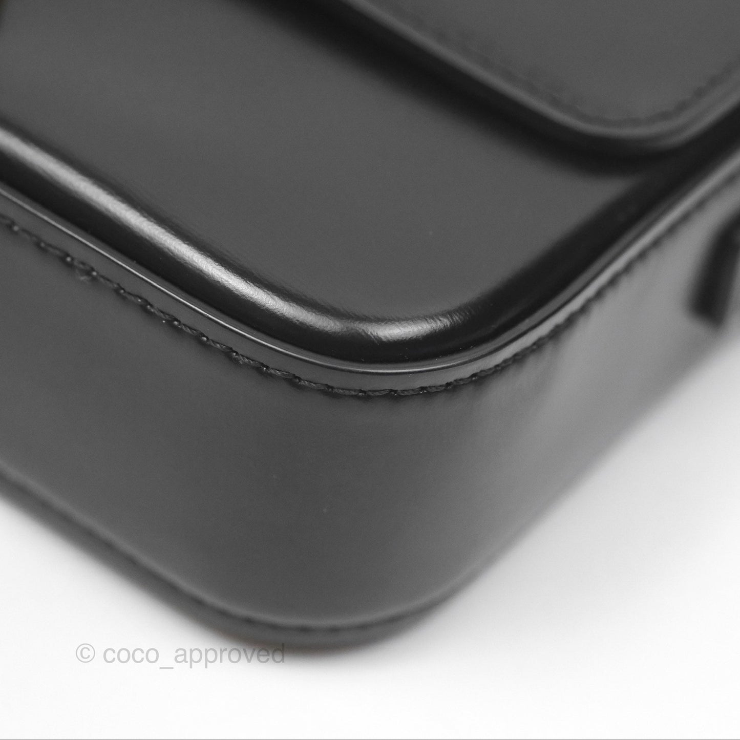 Celine Triomphe Shoulder Bag Black Calfskin