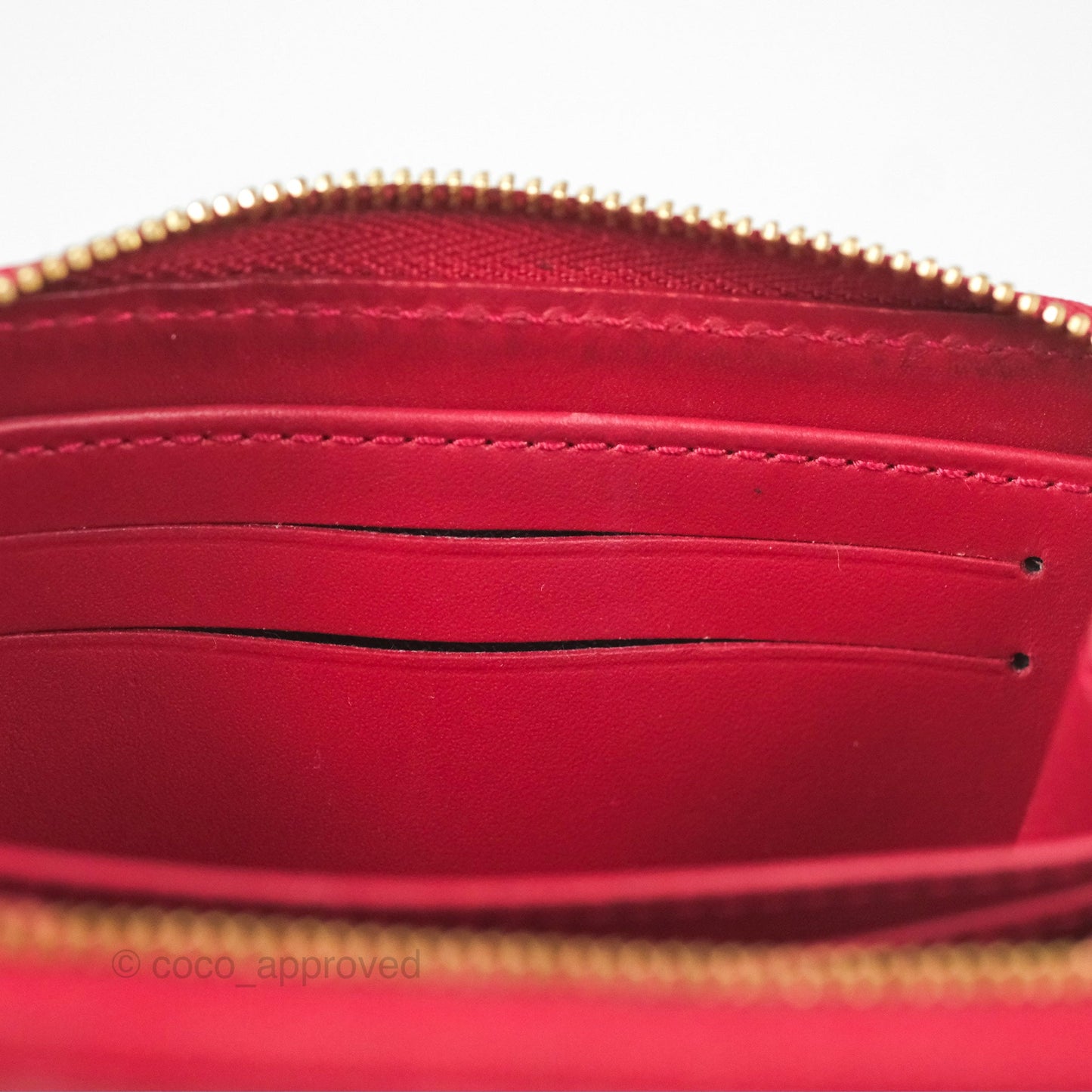 Louis Vuitton Vernis Zippy Coin Purse Rouge Grenadine Patent