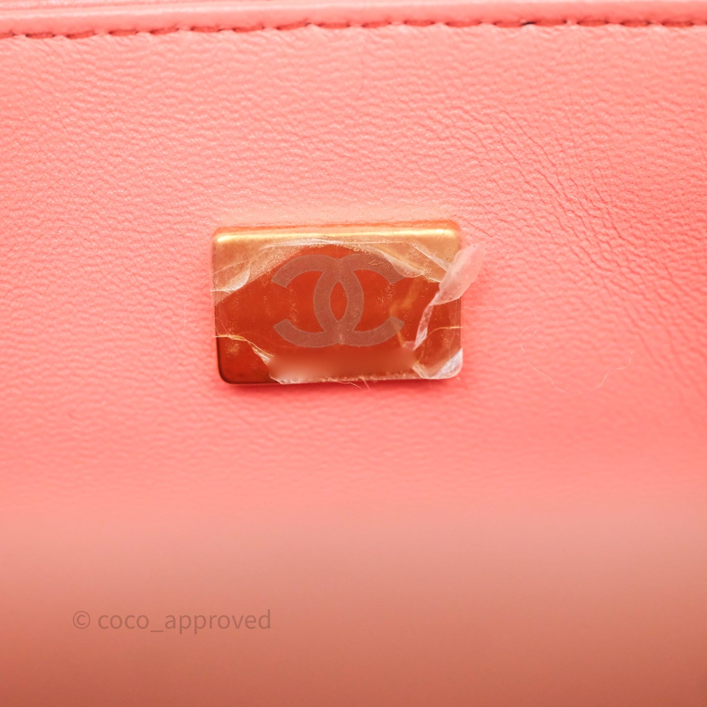 Chanel Mini Square Flap Quilted Pink Lambskin Gold Hardware