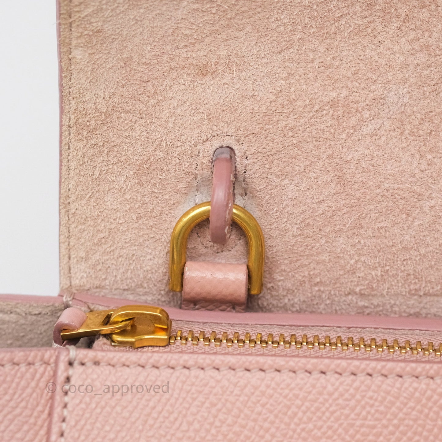 Celine Nano Belt Bag Vintage Pink Grained Calfskin Gold Hardware