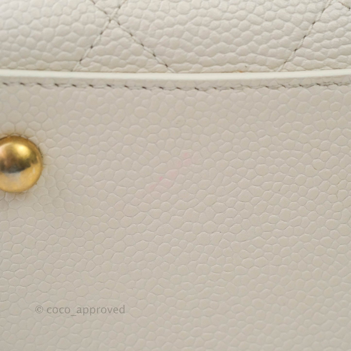 Chanel Grained Calfskin Ivory Drawstring Bucket Bag Aged Gold Hardware
