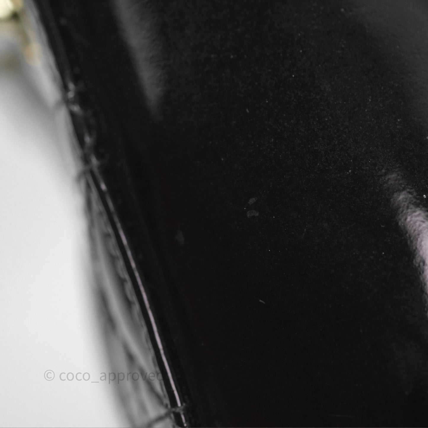 Christian Dior Mini Lady Dior Black Patent Gold Hardware
