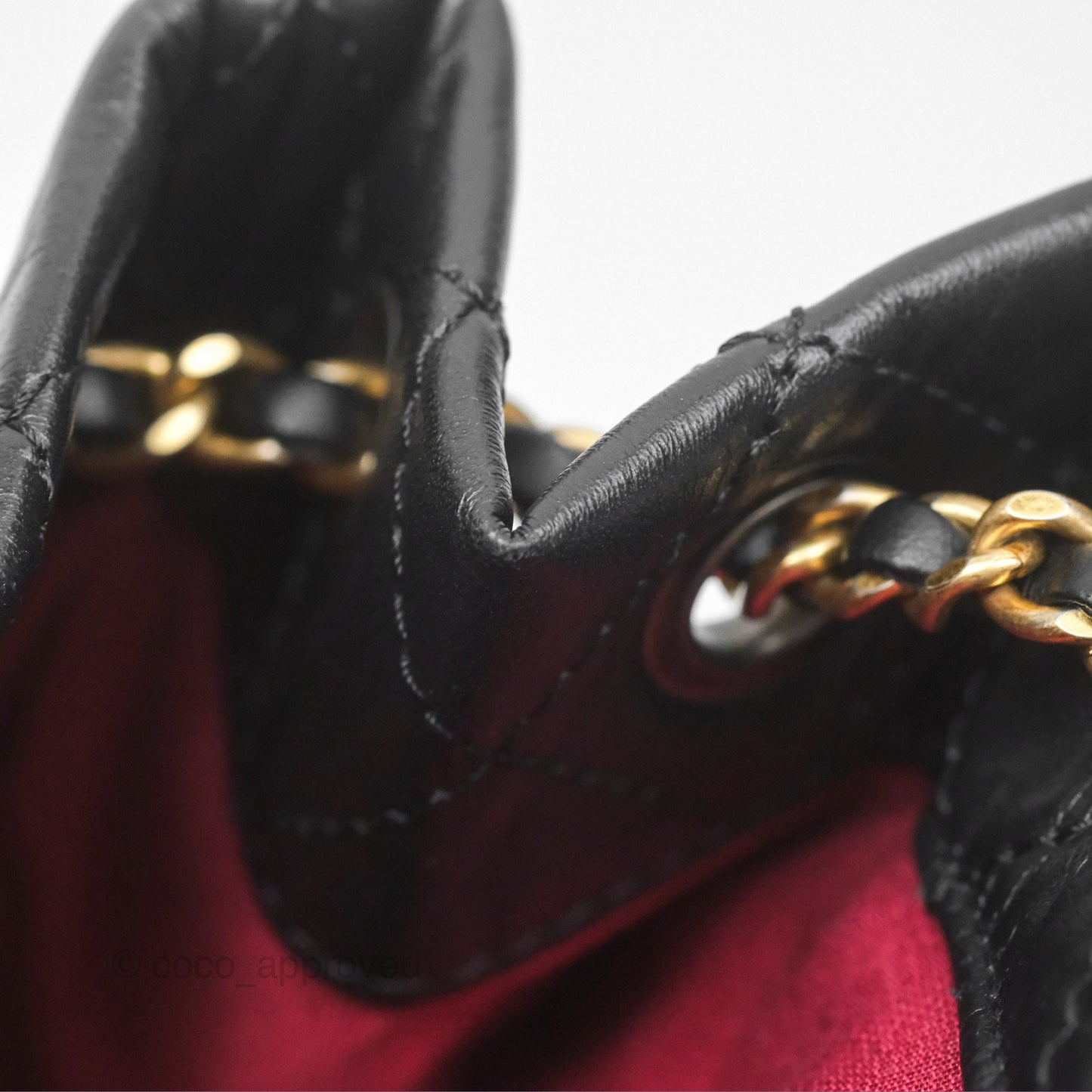 Chanel Medium Gabrielle Backpack Black Aged Calfskin
