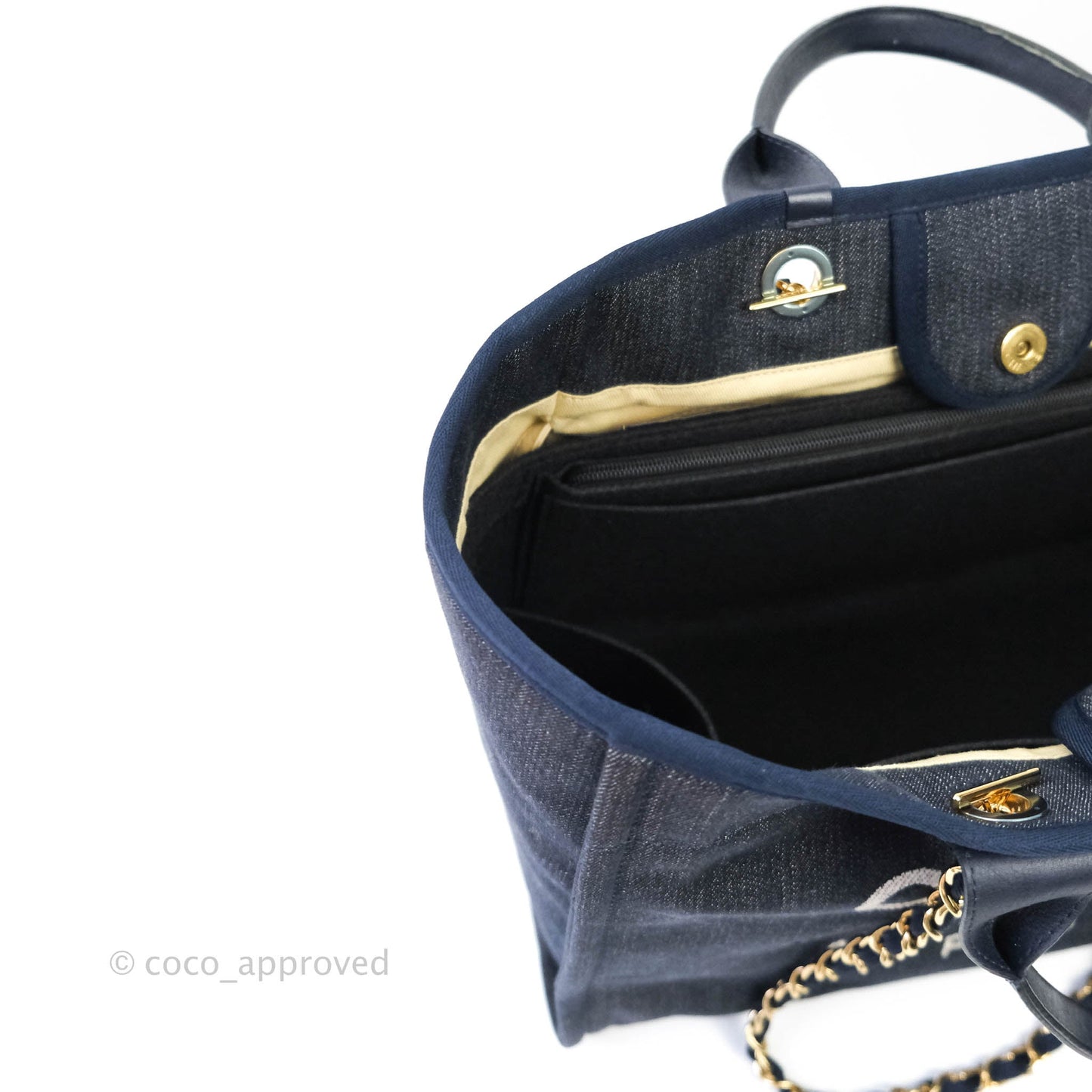 Chanel Canvas Large Deauville Tote Denim