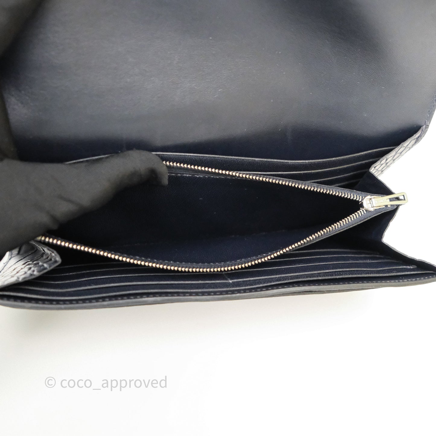 Hermes Constance Wallet Bleu Nuit 2Z Matte Alligator Ombre Lizard Buckle