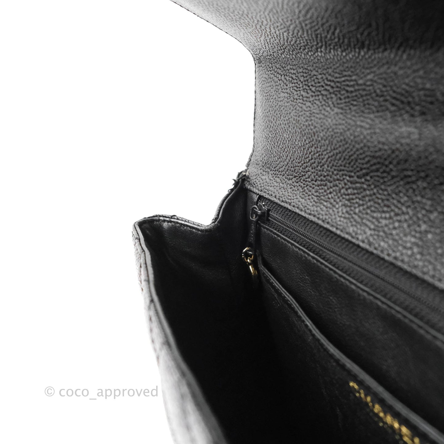 Chanel Kelly Quilted Flap Tote Black Caviar 24K Gold Hardware