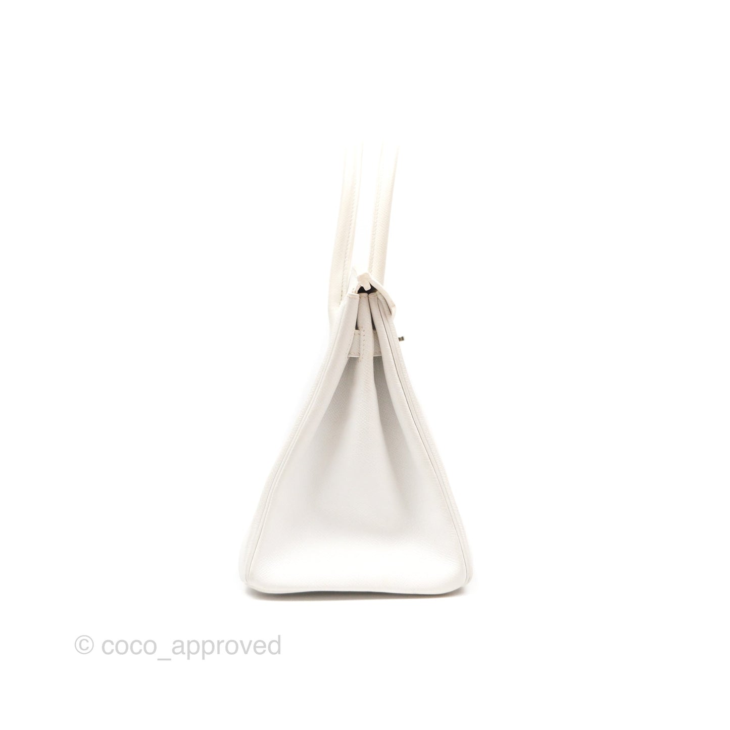 Hermès Birkin 30 Retourne White Epsom Palladium Hardware