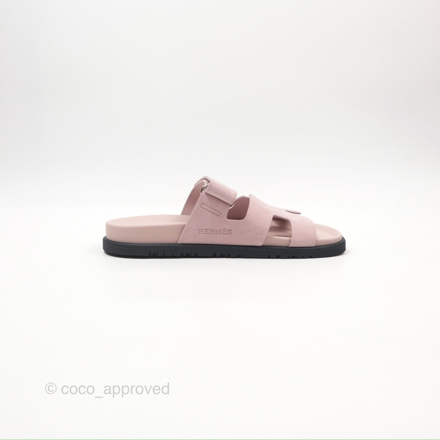 Hermès Chypre Sandals in Rose Porcelaine Size 37