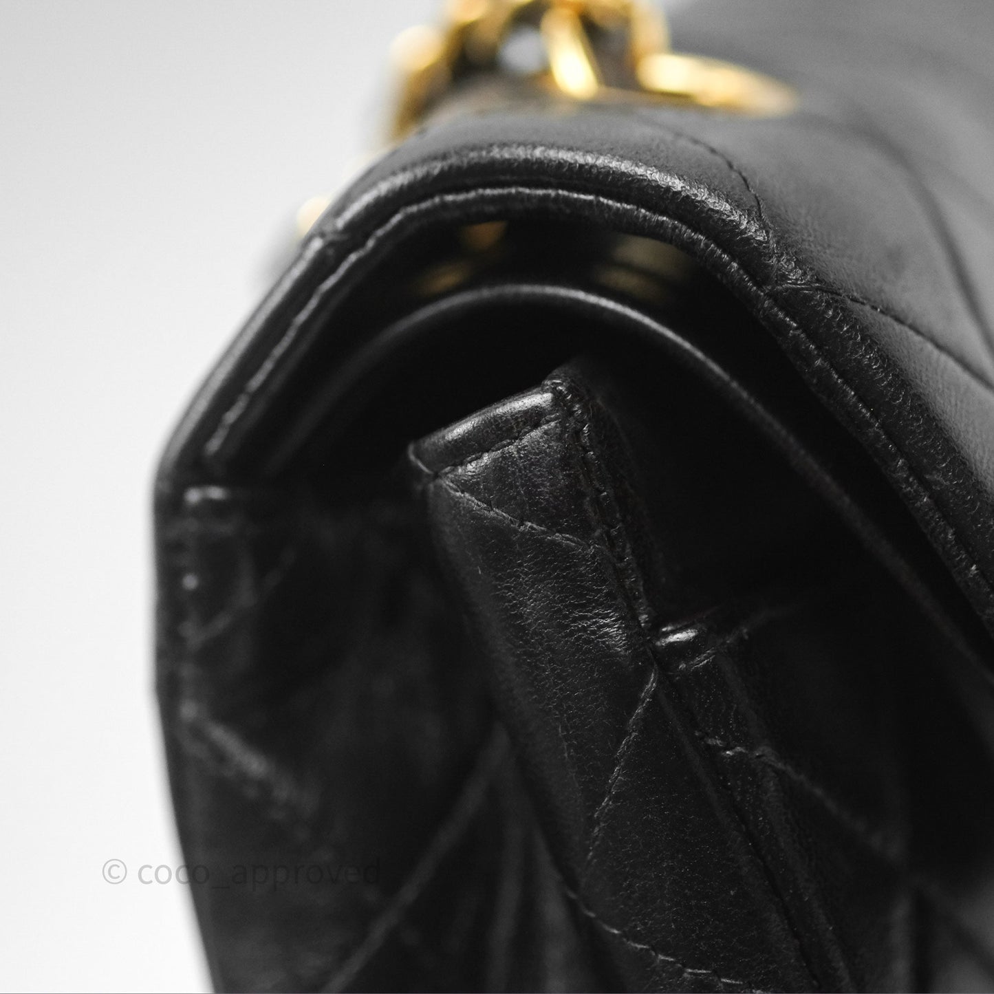 Chanel Classic Vintage Small Flap Black Lambskin 24K Gold Hardware