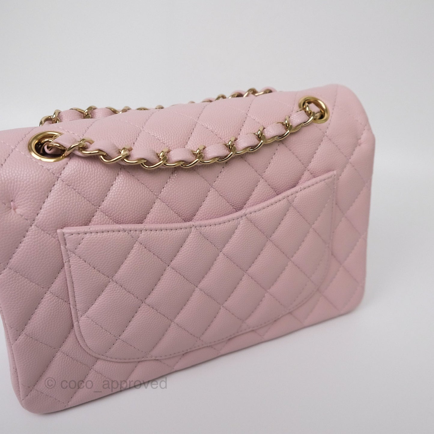 Chanel Small S/M Classic Flap Light Pink Caviar Gold Hardware