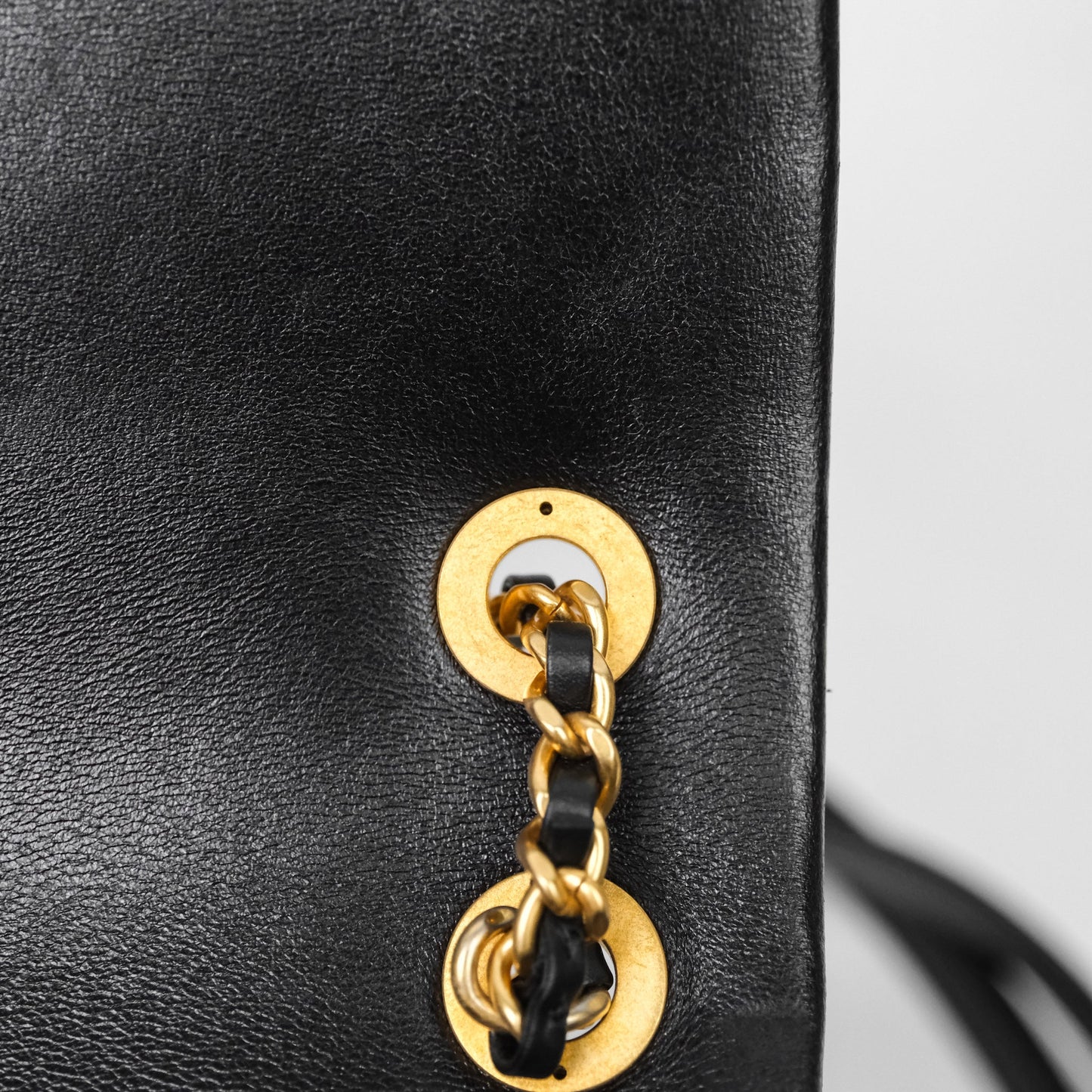 Chanel Backpack Black Calfskin Aged Gold Hardware