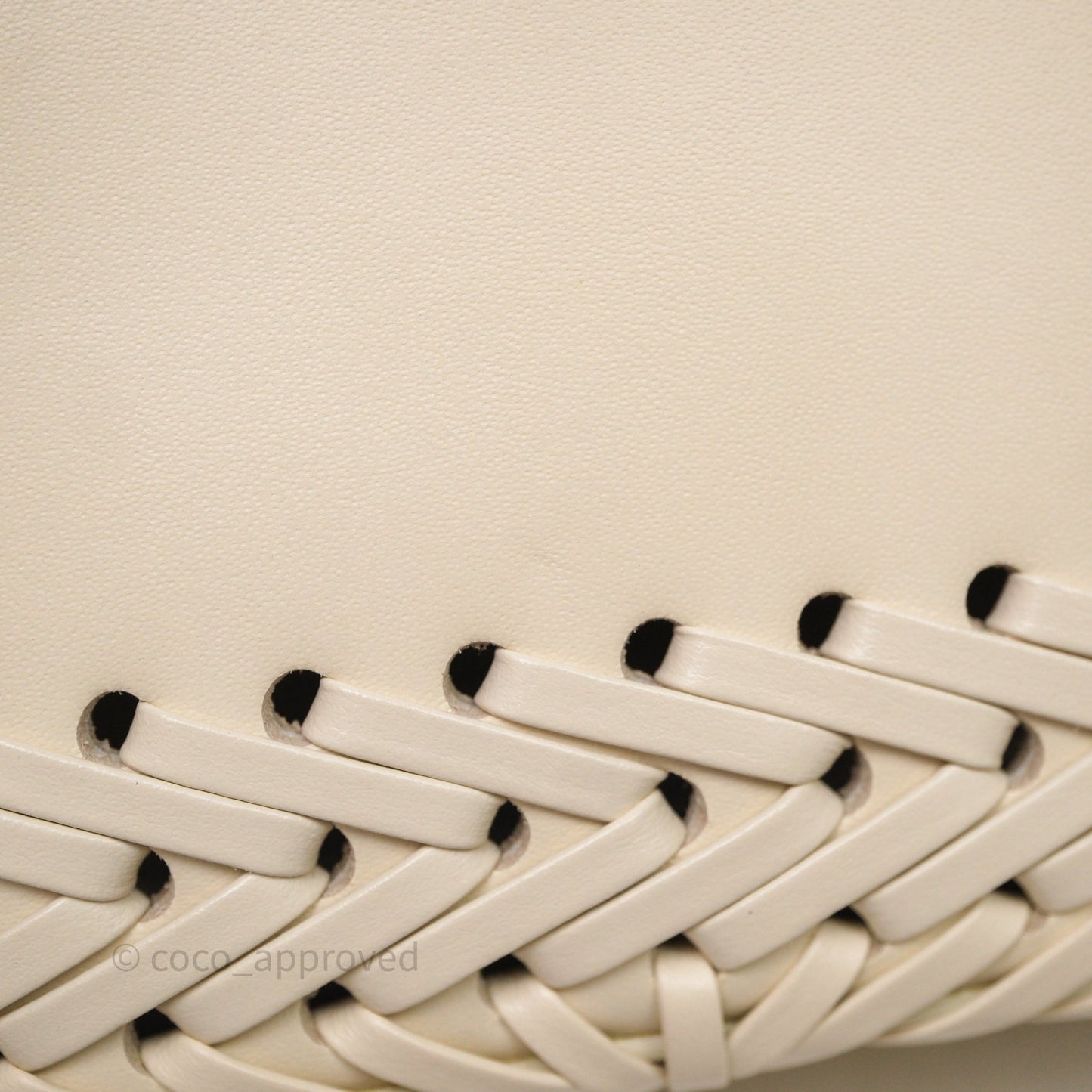 Fendi Braided Leather Baguette Bag Ivory Gold Hardware