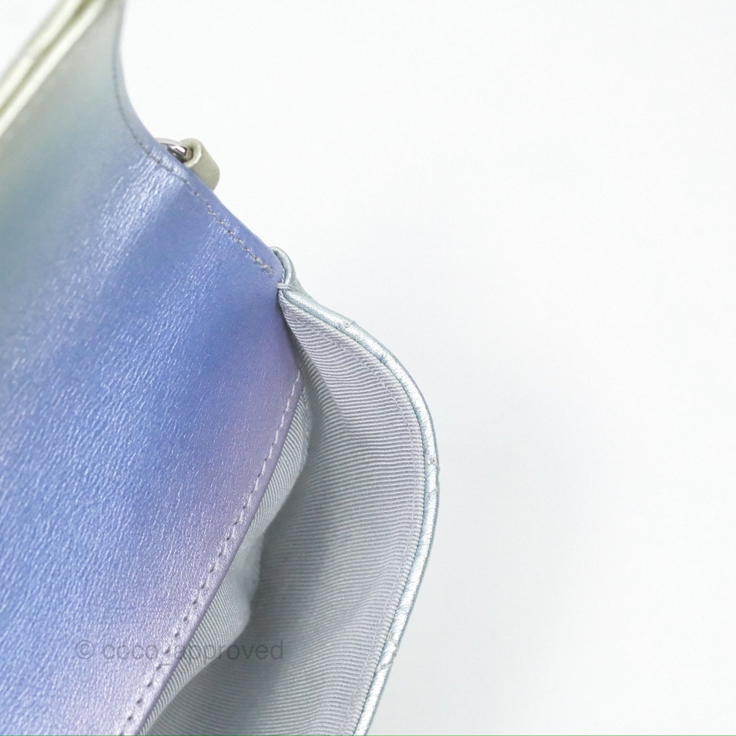 Chanel Quilted Case on Chain Iridescent Rainbow Calfskin