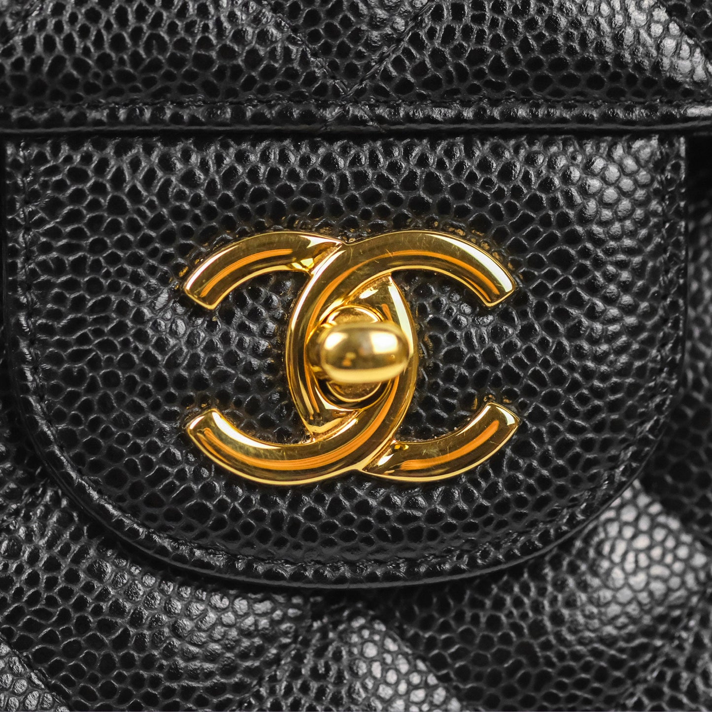 Chanel Jumbo Double Flap Black Caviar Gold Hardware⁣⁣
