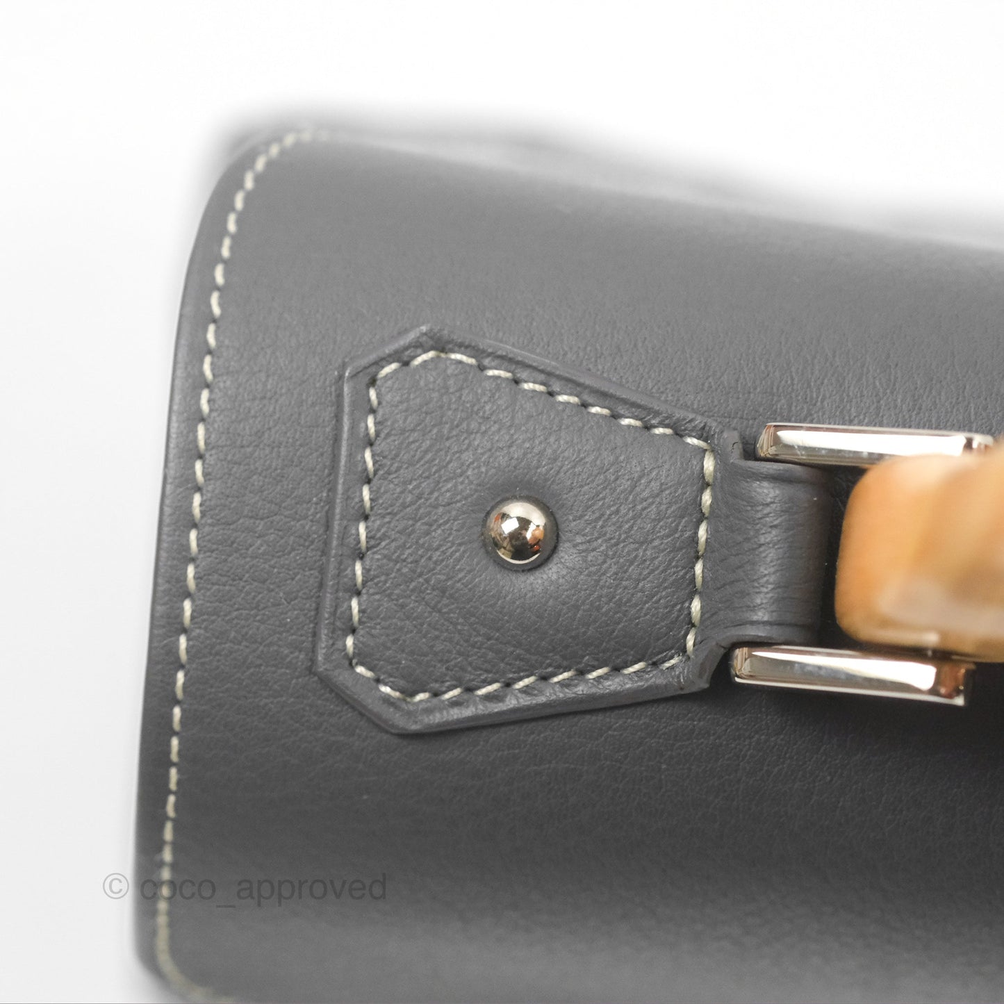 Goyard Saïgon Mini Bag Chevroches Calfskin Grey Silver Hardware
