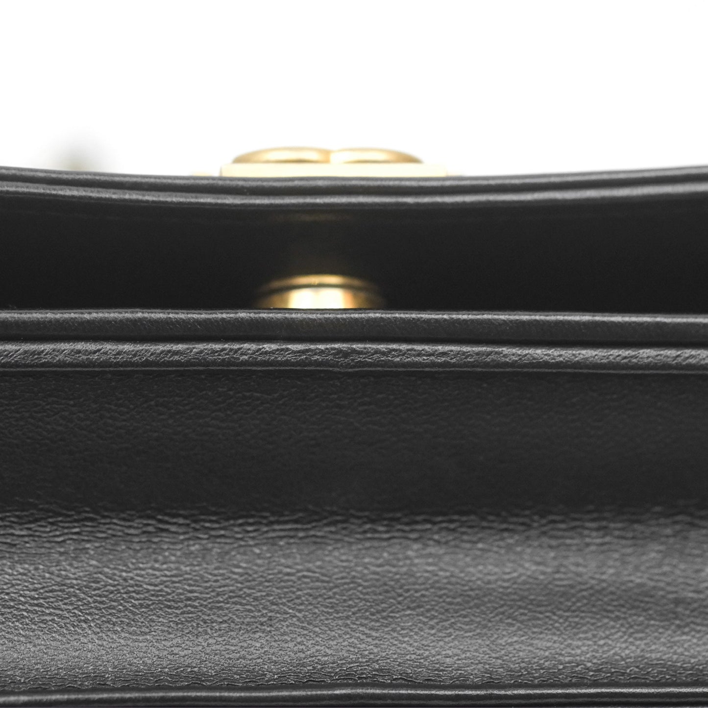Chanel Quilted Boy Wallet on Chain WOC Black Calfskin Aged Gold Hardware