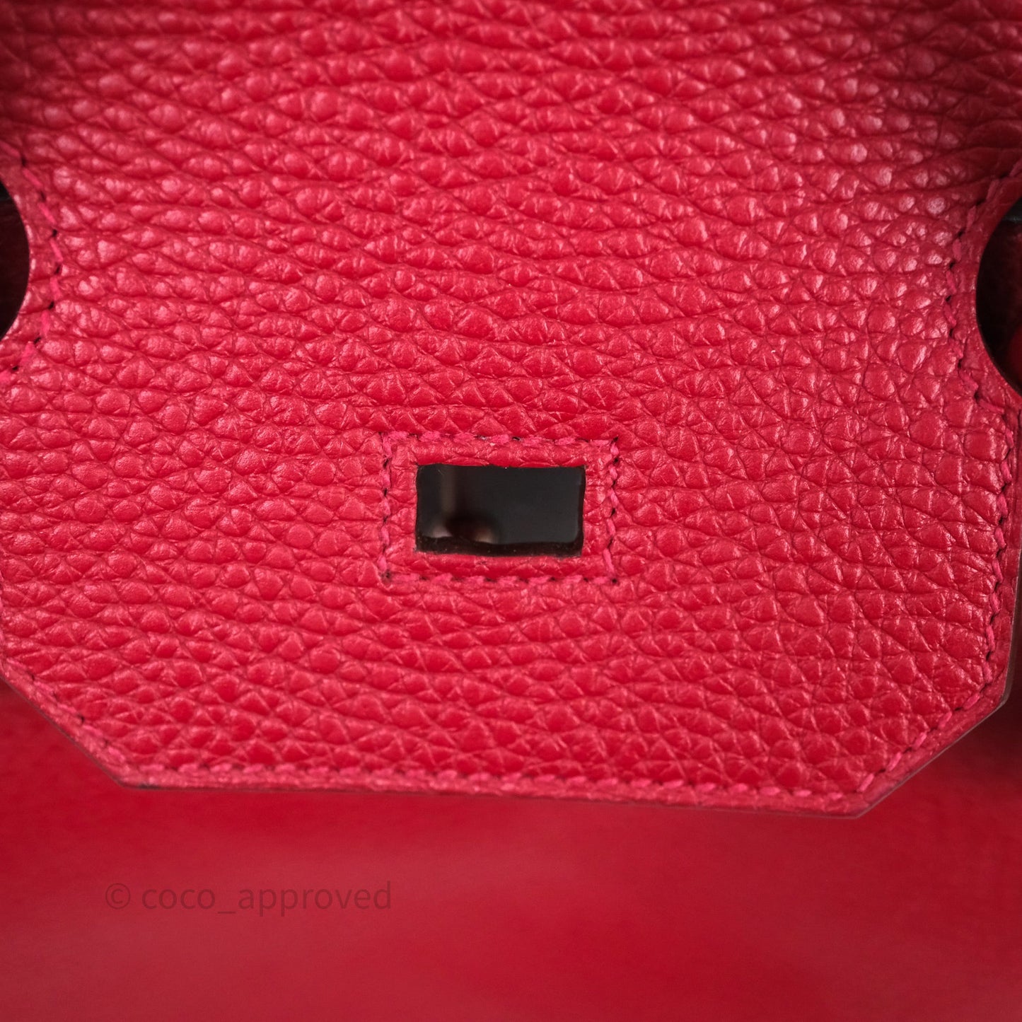 Hermes Birkin 35 Rouge Casaque Clemence Palladium Hardware