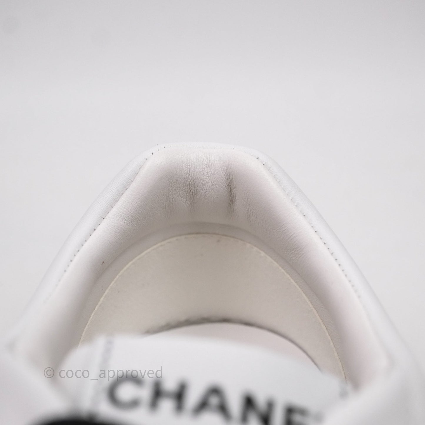 Chanel Logo Sneakers White Size 39