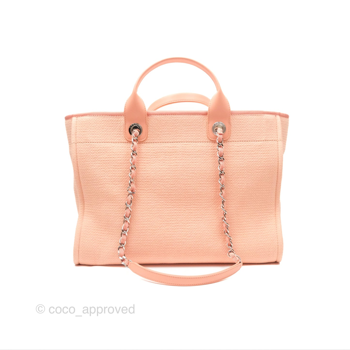 Chanel Large Deauville Coral Clair Canvas