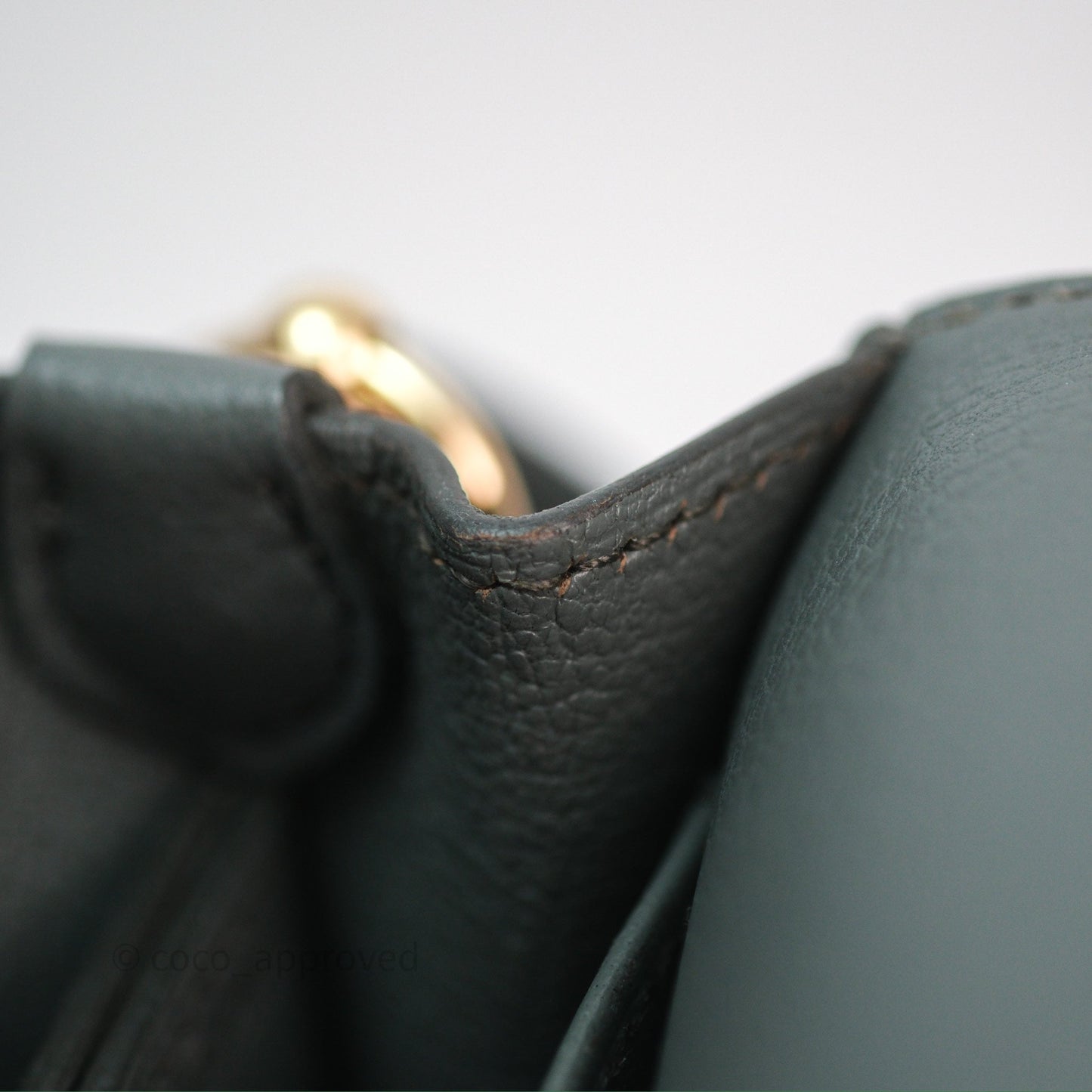 Hermès Roulis Mini 18 Vert Amancde 63 Evercolor Gold Hardware