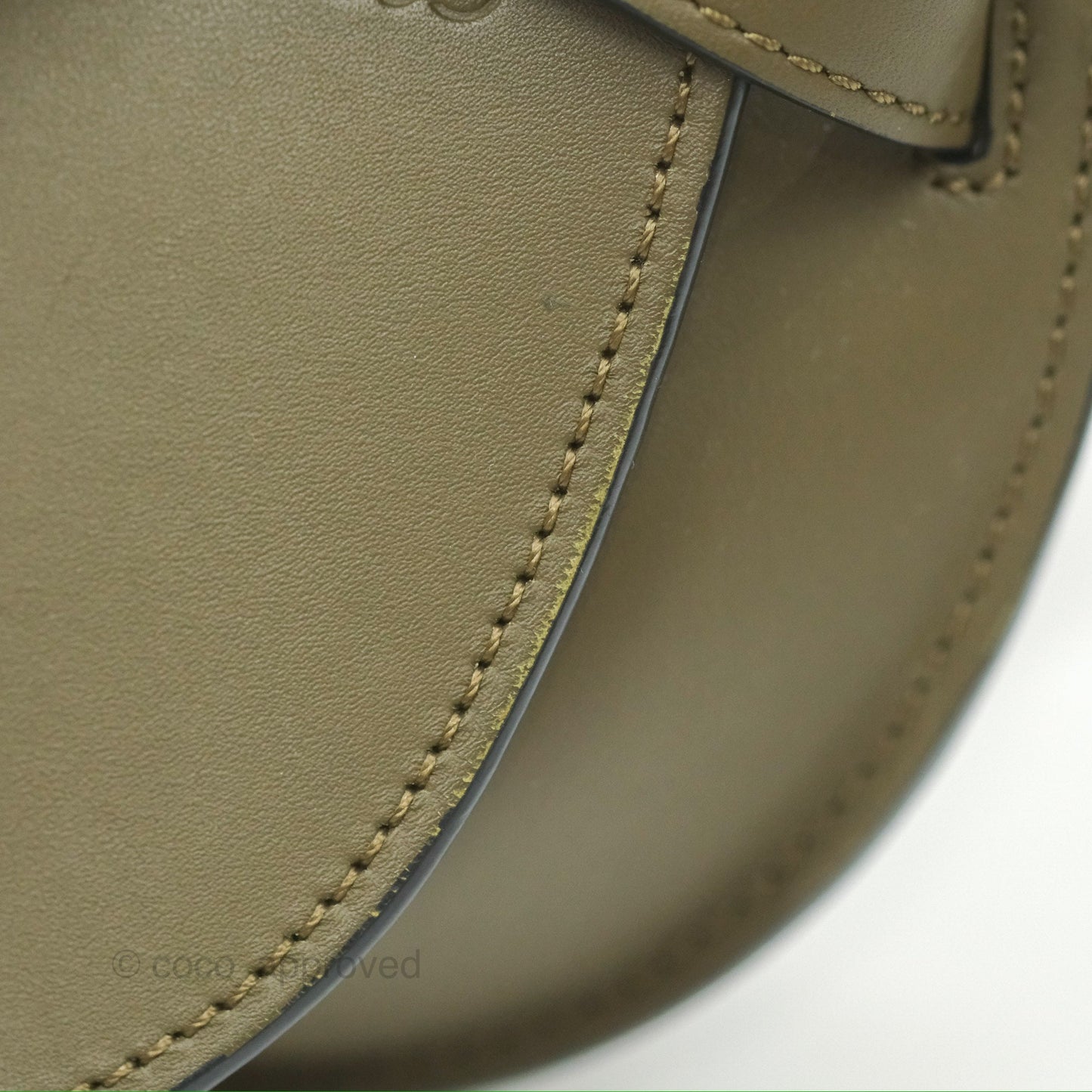 Loewe Mini Gate Dual Bag Soft Calfskin & Jacquard Strap Autumn Green