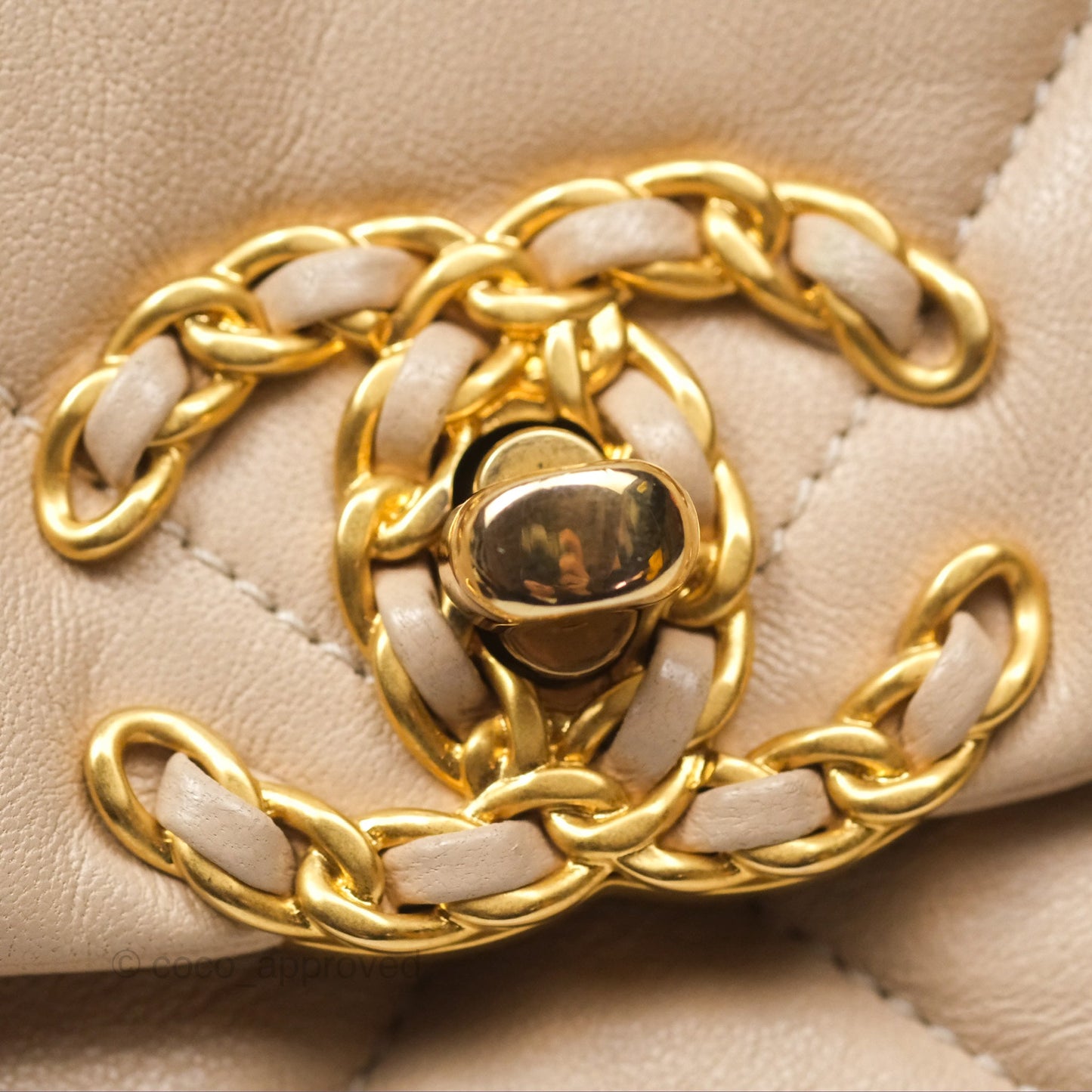 Chanel 19 Small Beige Mixed Hardware