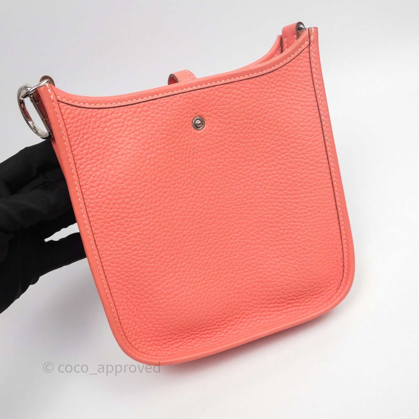 Hermès Mini Evelyne 16 Crevette L5 Clemence Palladium Hardware