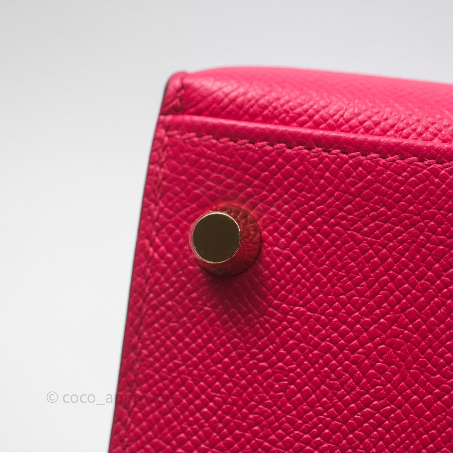 Hermès Kelly 28 Sellier Rose Extreme I6 Epsom Gold Hardware
