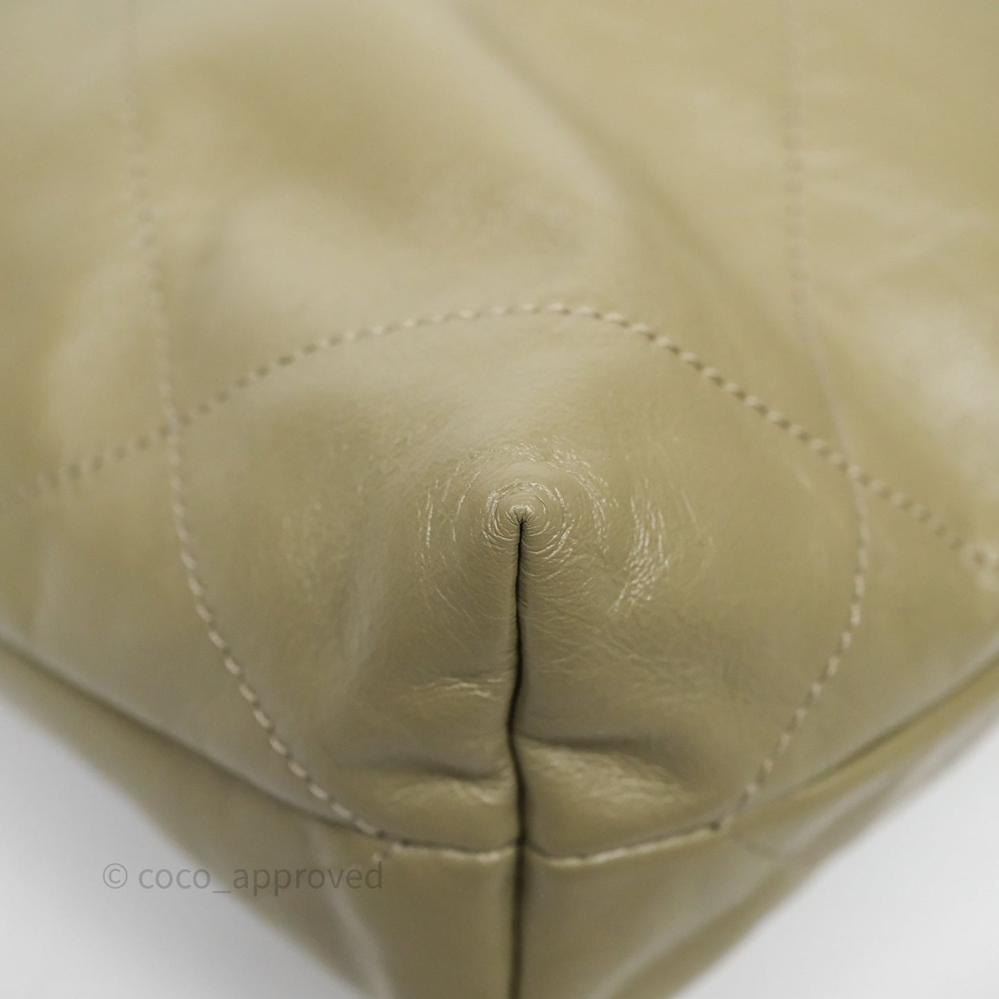 Chanel 22 Small Sage Green Shiny Calfskin Silver Hardware