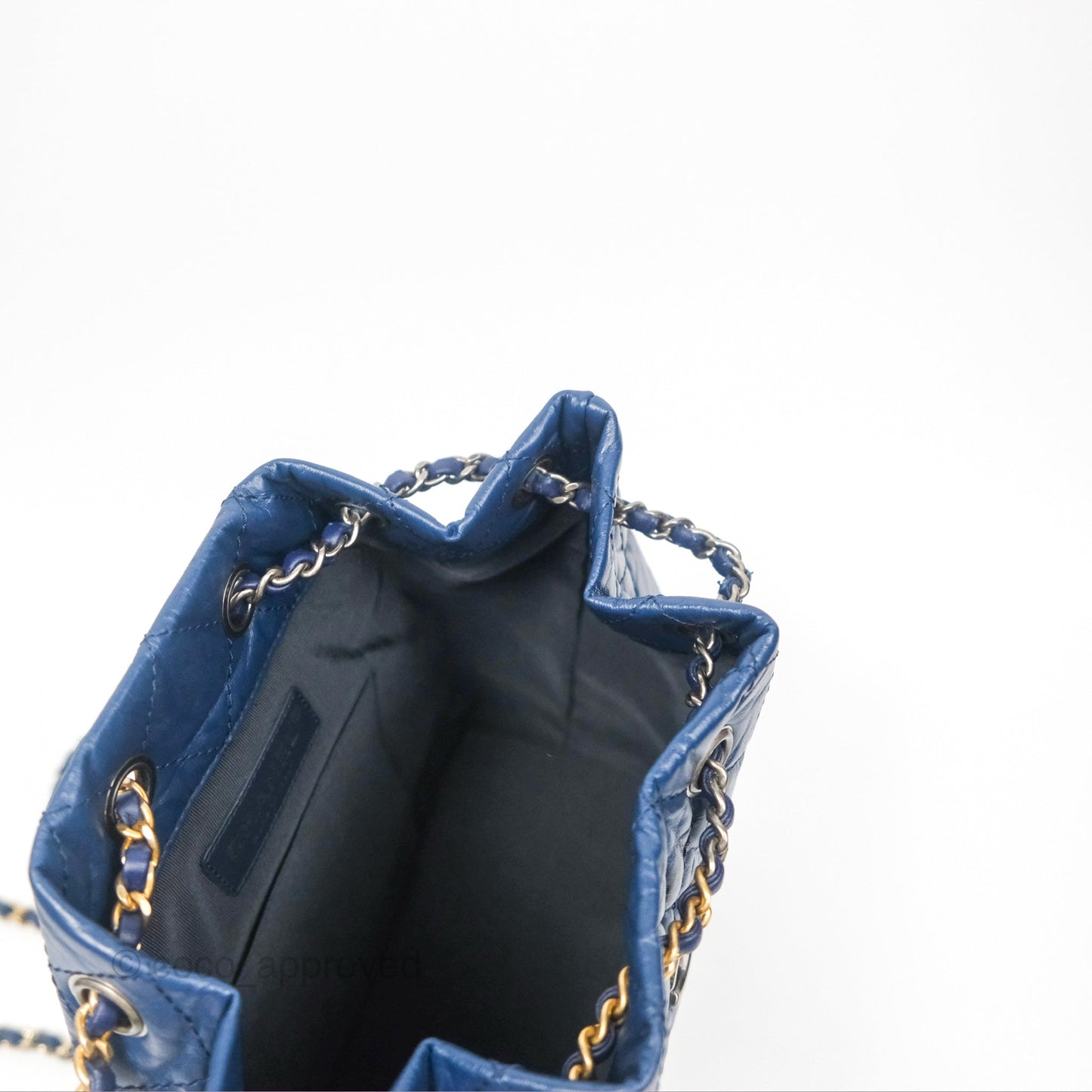 Chanel Small Gabrielle Backpack Navy Aged Calfskin