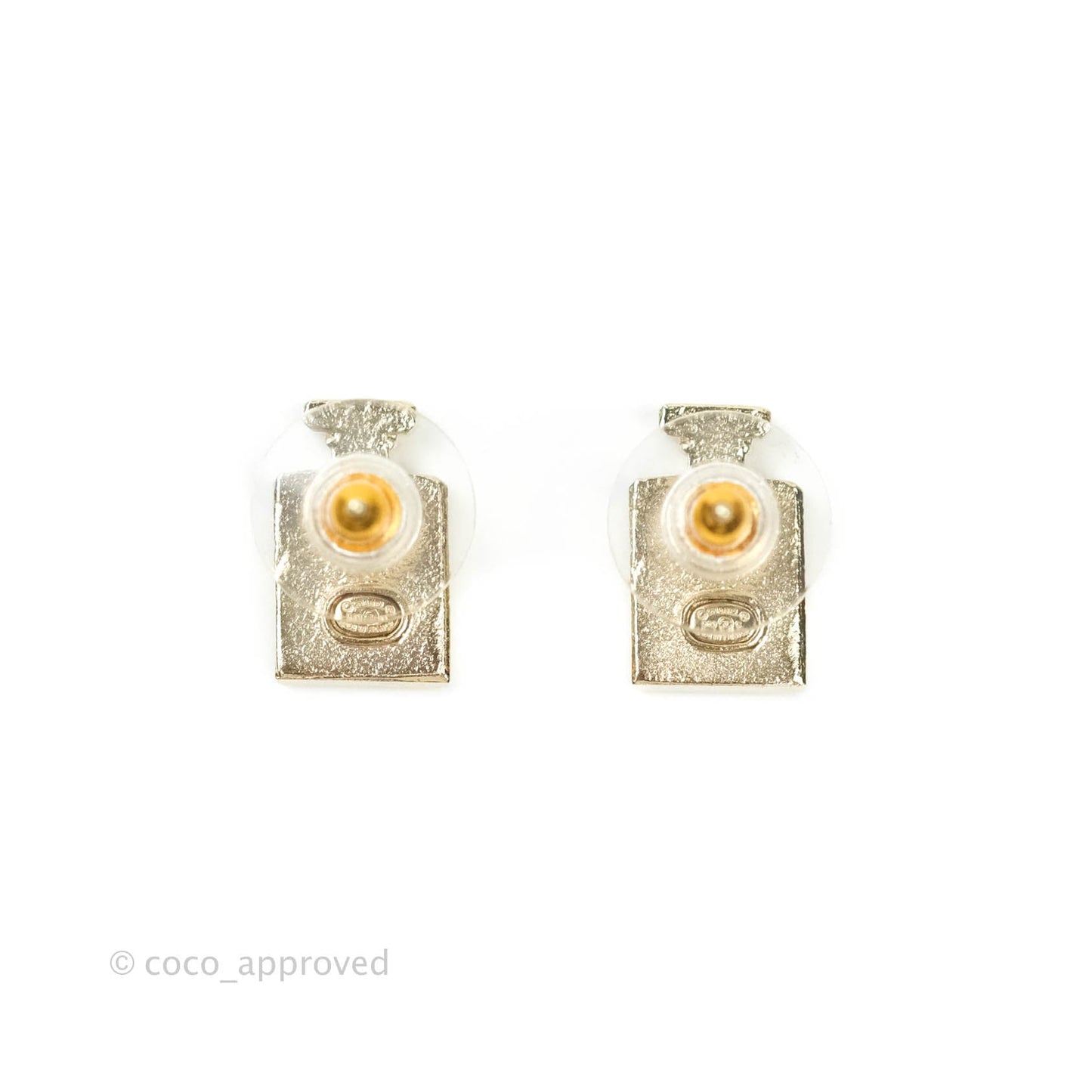 Chanel CC No5 Parfum Earrings Gold Tone 20C