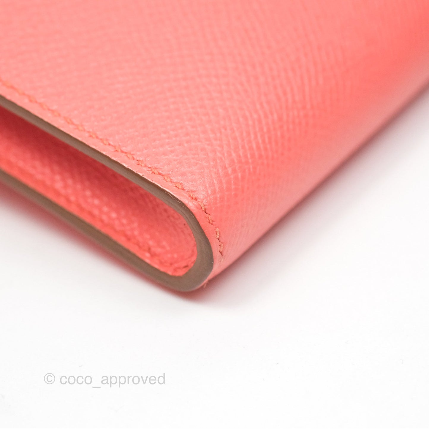 Hermes Kelly Cut Clutch Pochette Flamingo Epsom Gold Hardware