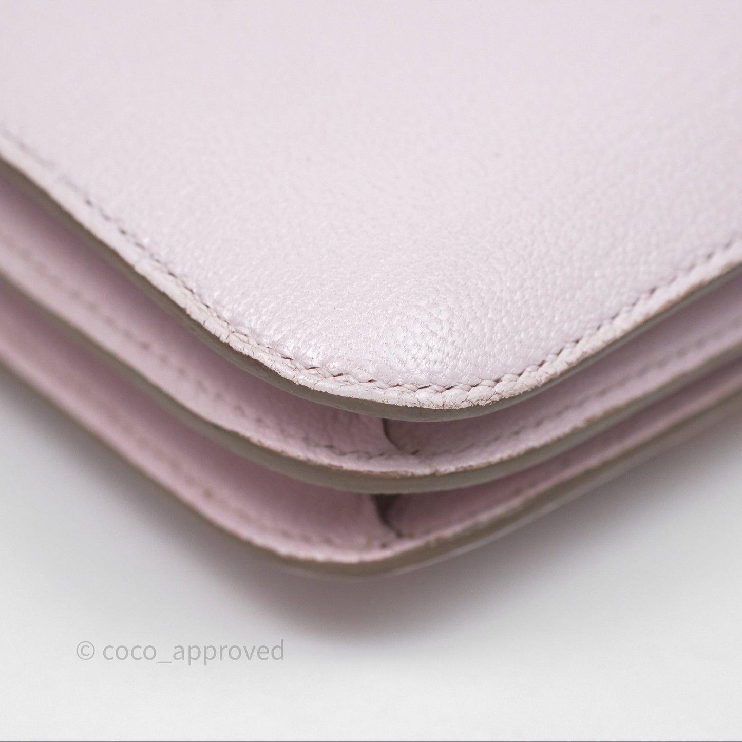 Hermès Constance Mini 18cm Mauve Pale Chevre Mysore Rose Gold Hardware