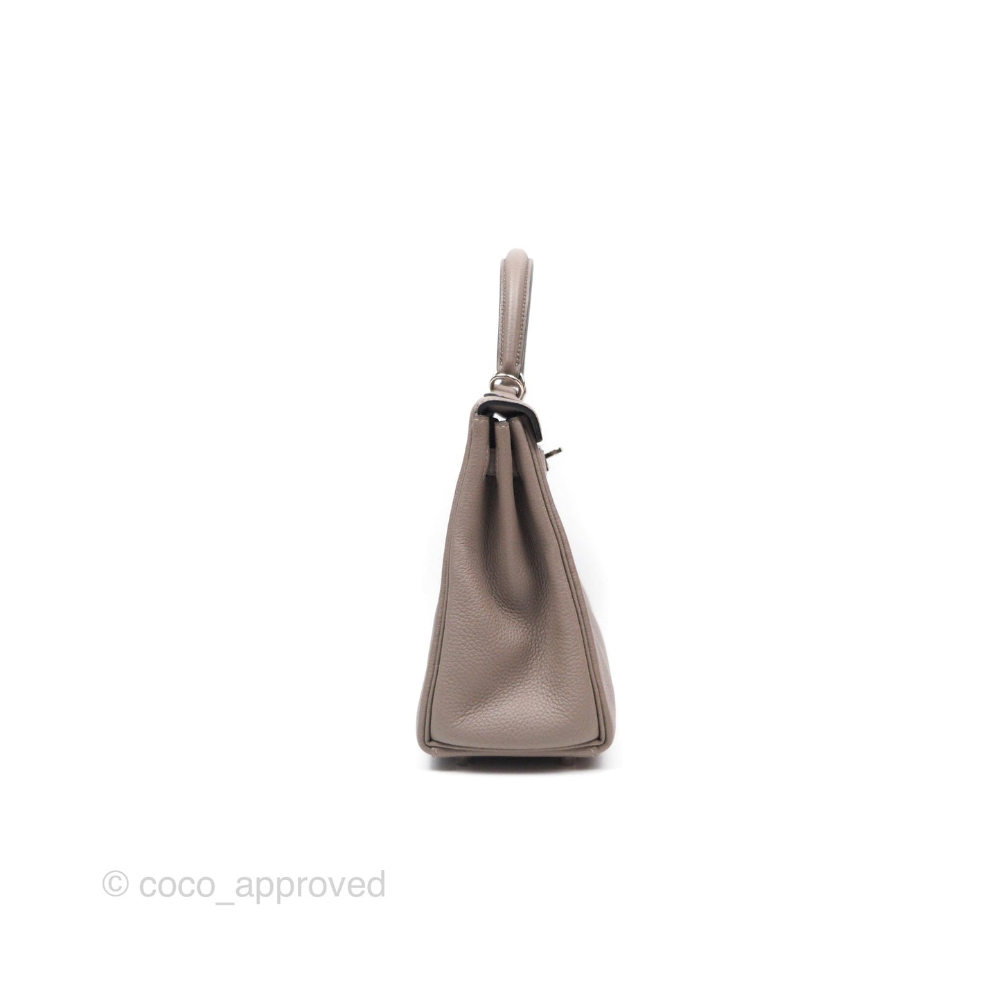 Hermès Retourne Kelly 25 Gris Asphalte M8 Togo Palladium Hardware