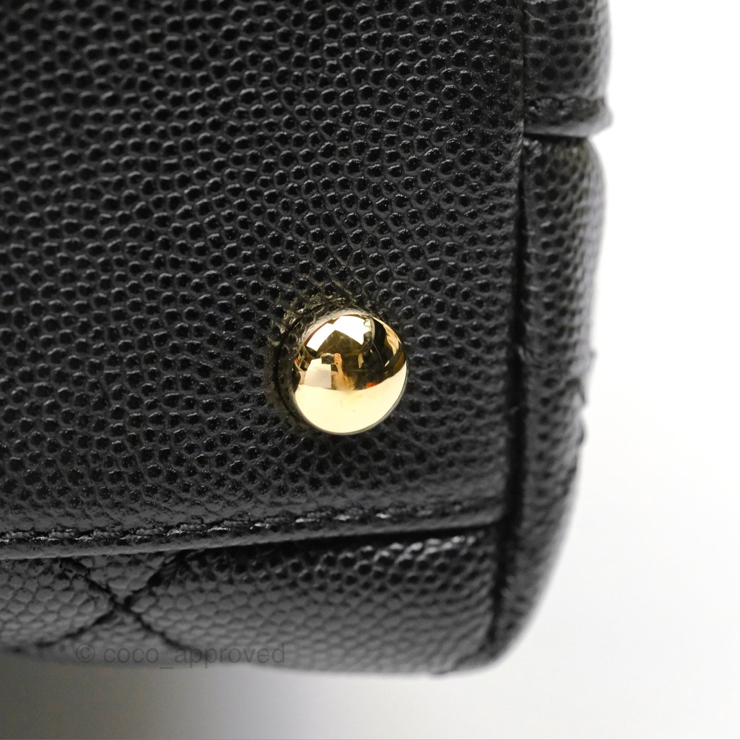 Chanel Small Coco Handle Black Caviar Gold Hardware