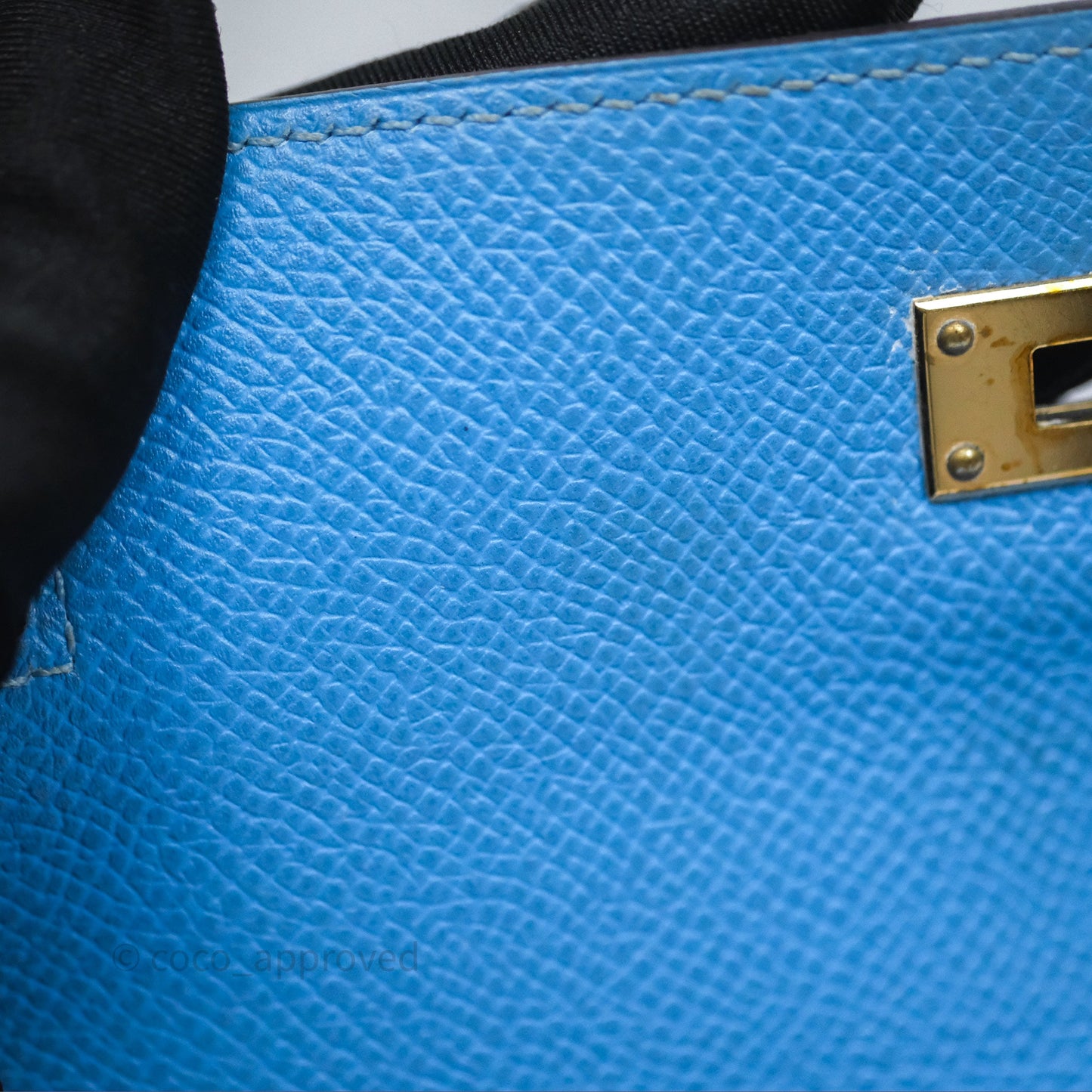 Hermès Kelly Depliant Wallet Blue Epsom Gold Hardware
